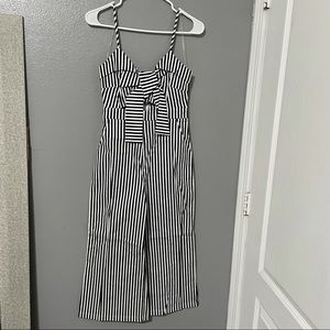 Navy striped jumpsuit